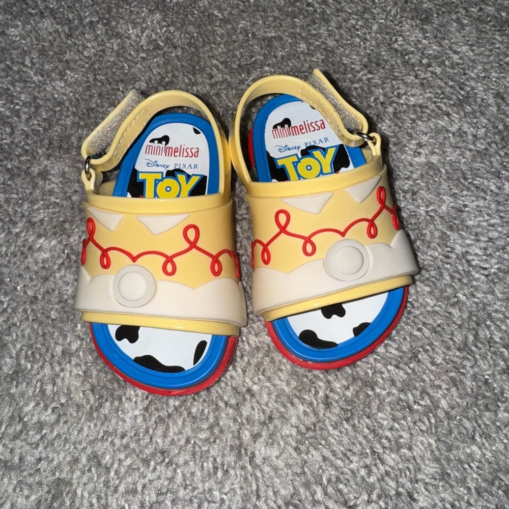 Mini Melissa Toy Story Kids Sandals - Cream and Blue